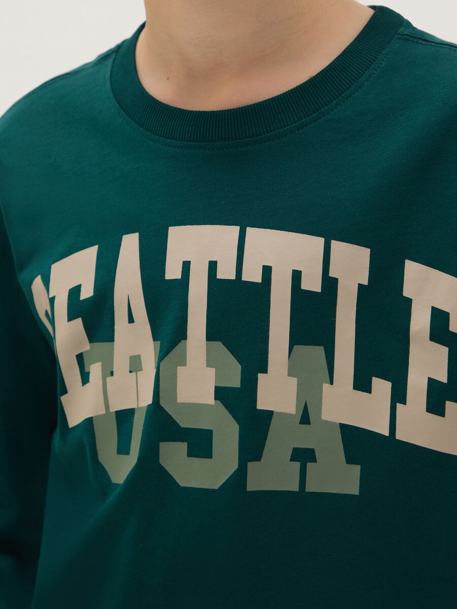 Boys' Pure Cotton Green Long Sleeve Top_2