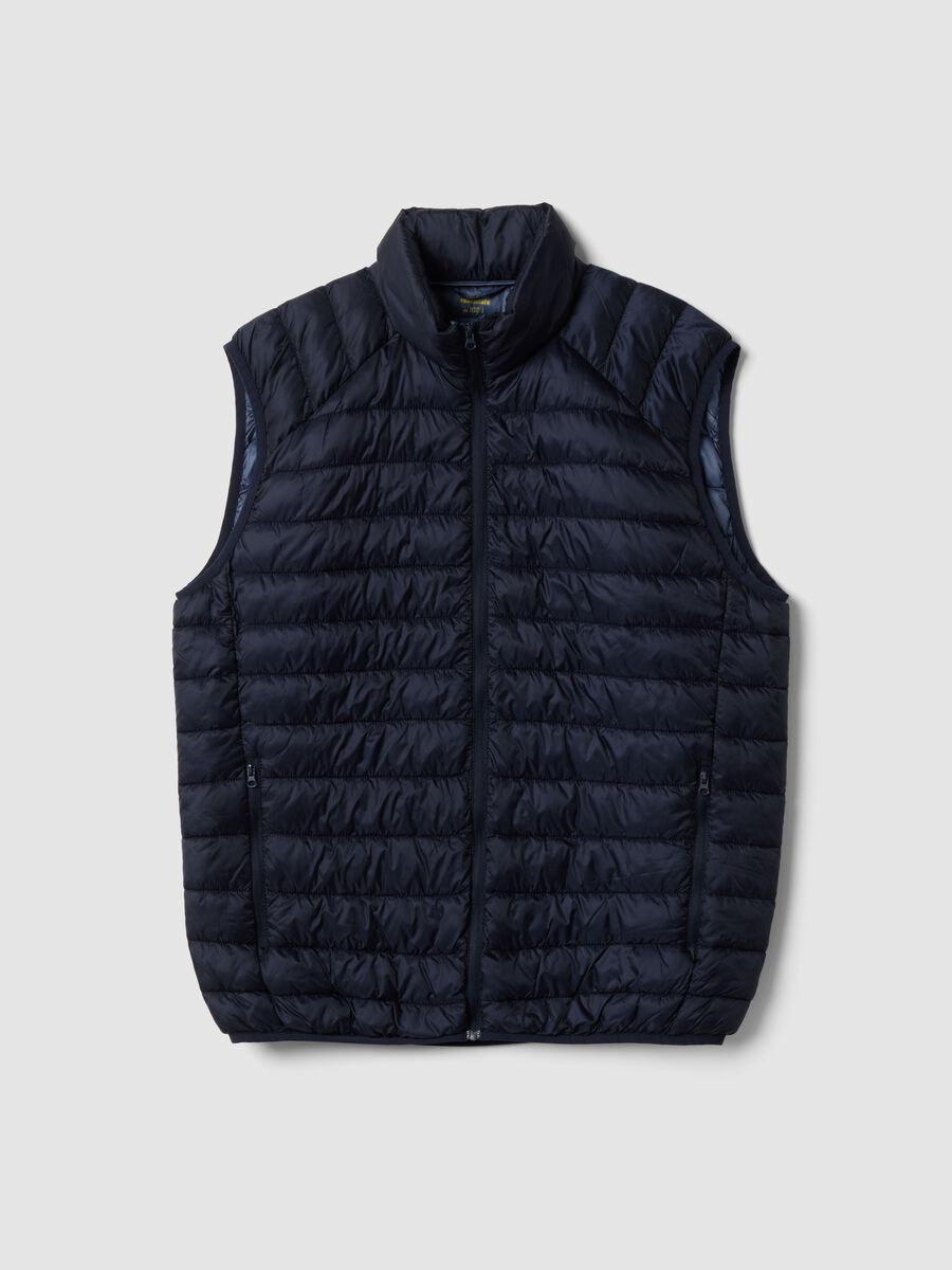 Blue Ultralight Padded Gilet with Zip_0