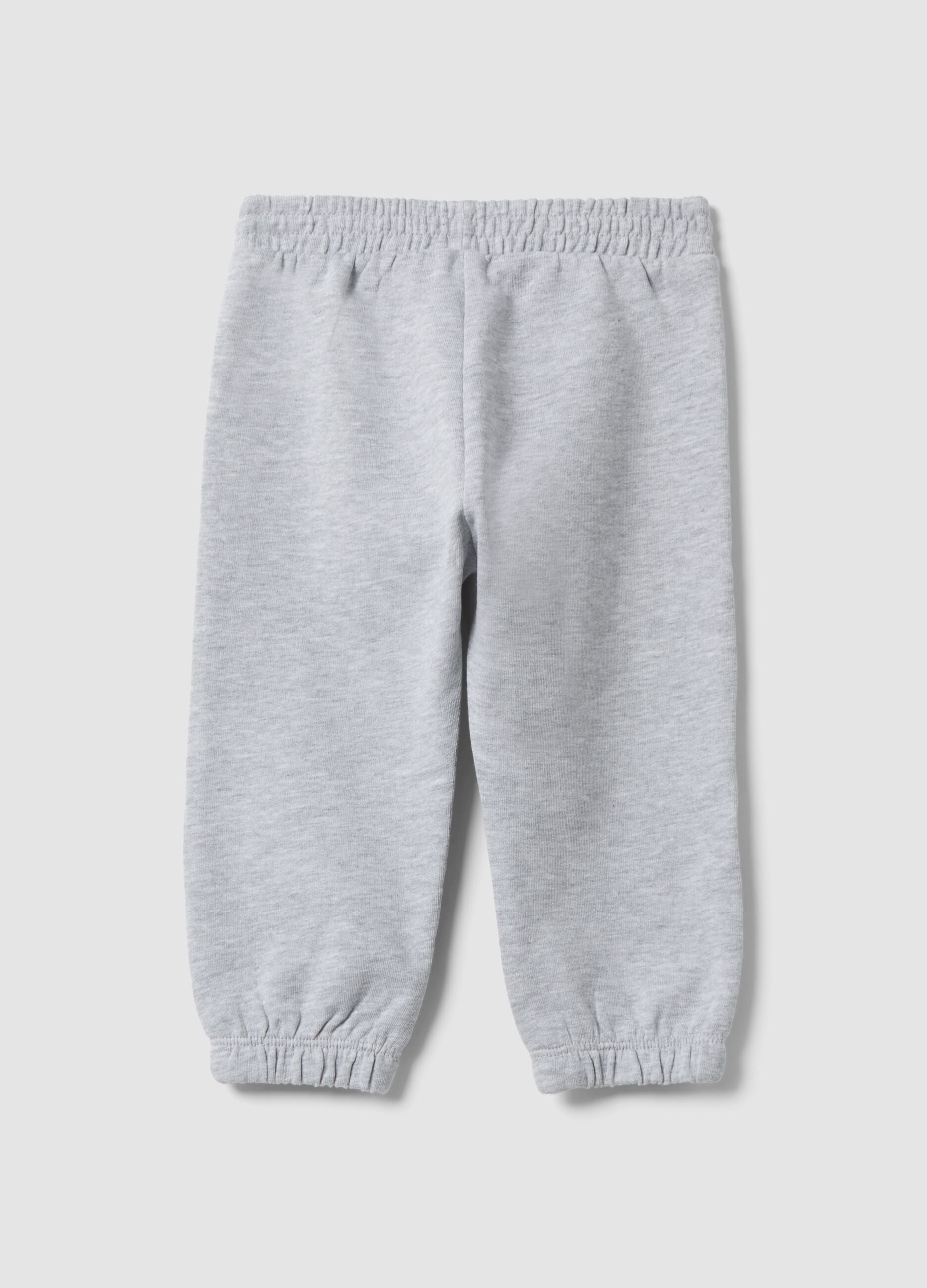 Pantaloni jogger grigi in puro cotone per bimba
