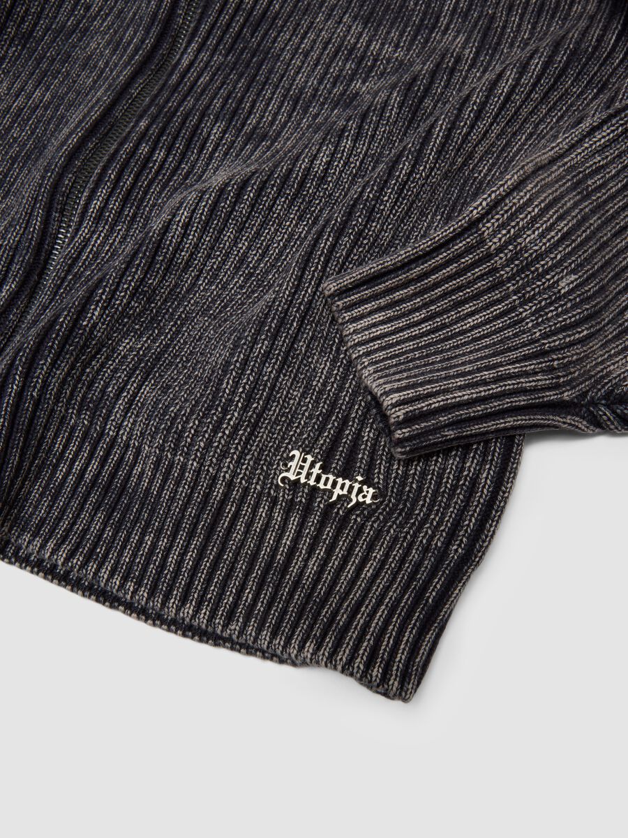 Knit Ribbed Hoodie Vintage Grey_3