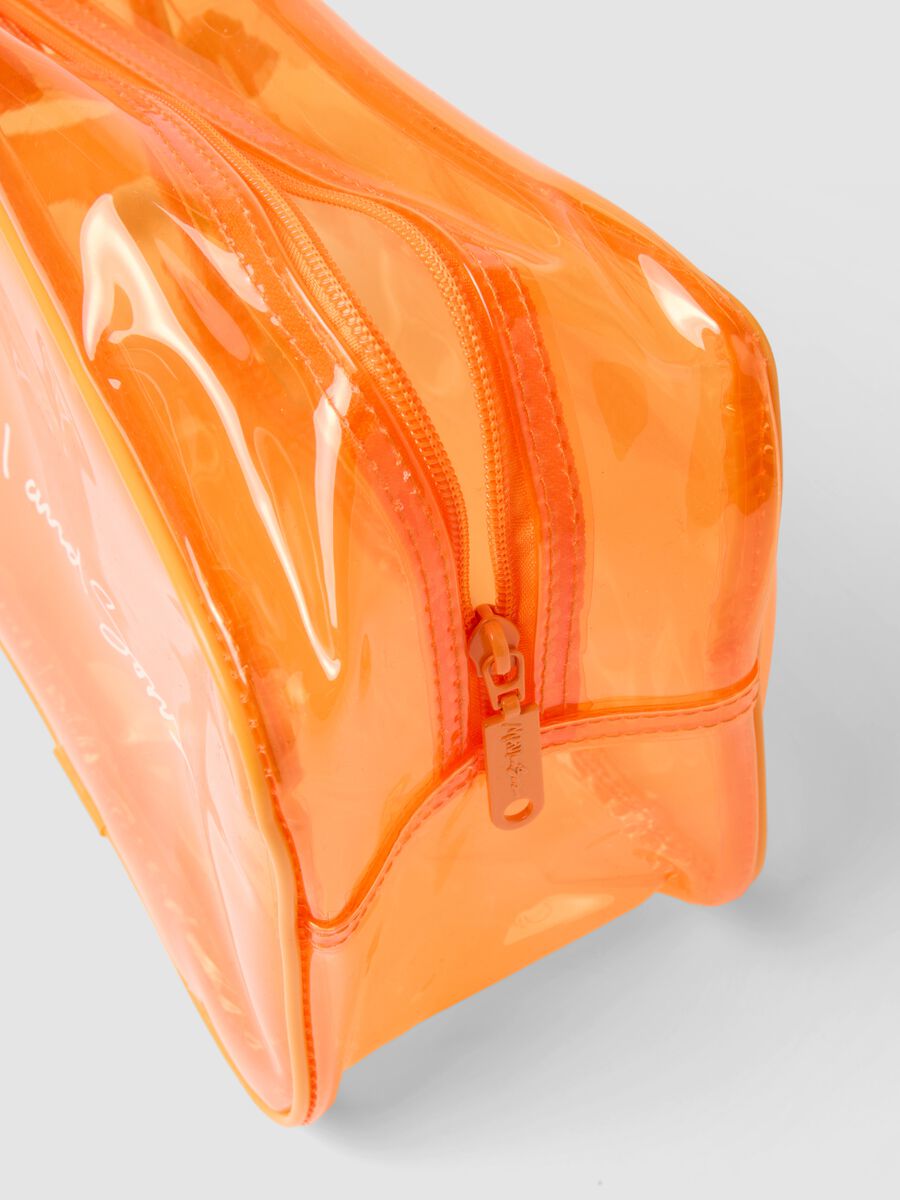 Oranger Kulturbeutel mit Reissverschluss_2