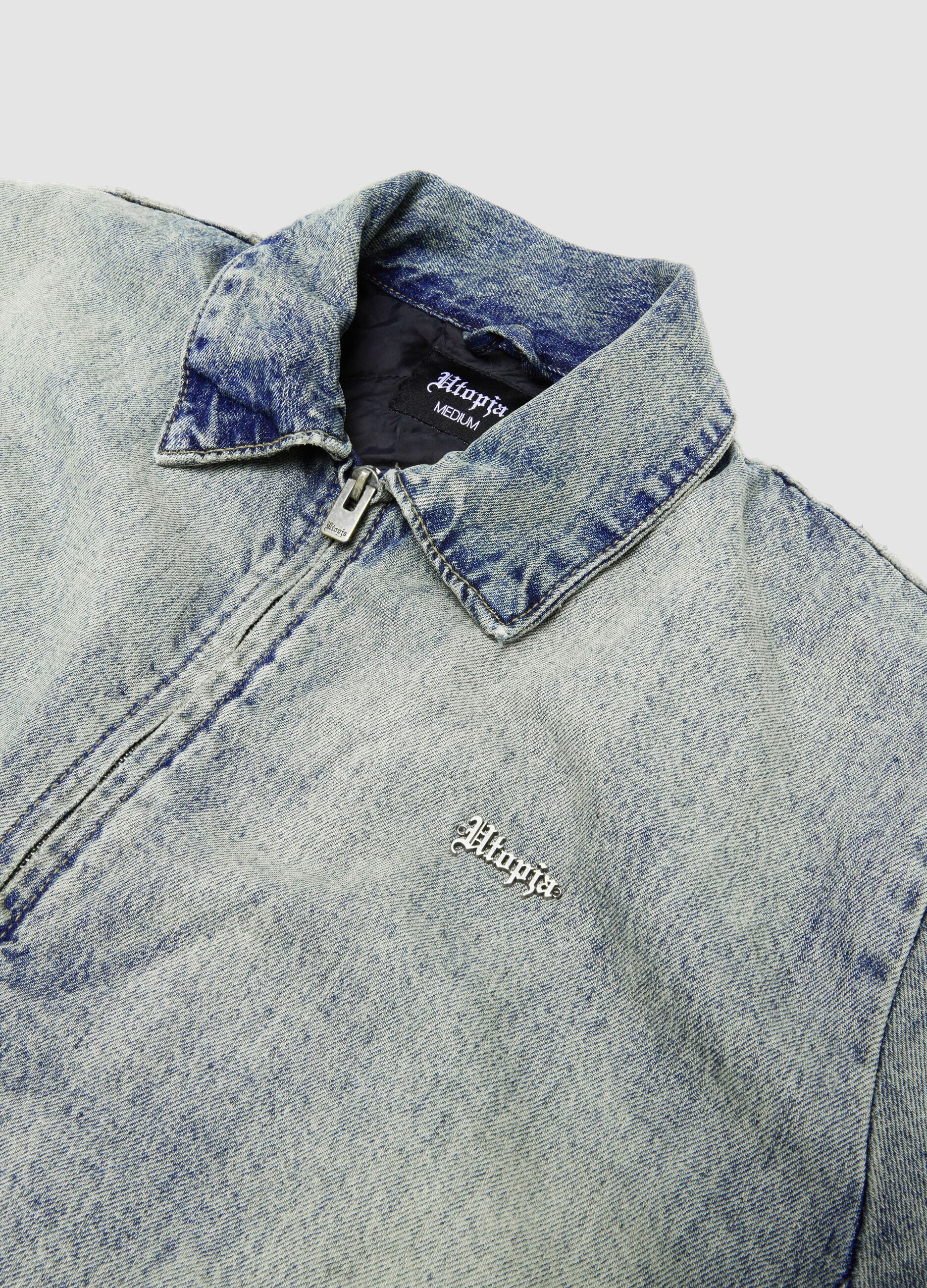 Vintage Light Blue Padded Denim Jacket