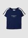 Blue pure cotton crew-neck T-shirt with New York City print_0