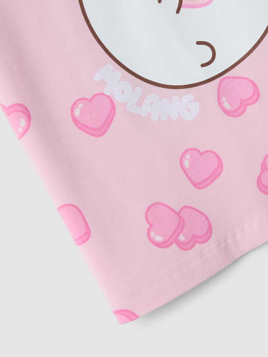 T-shirt rose en coton stretch imprim&eacute; pour fille_3