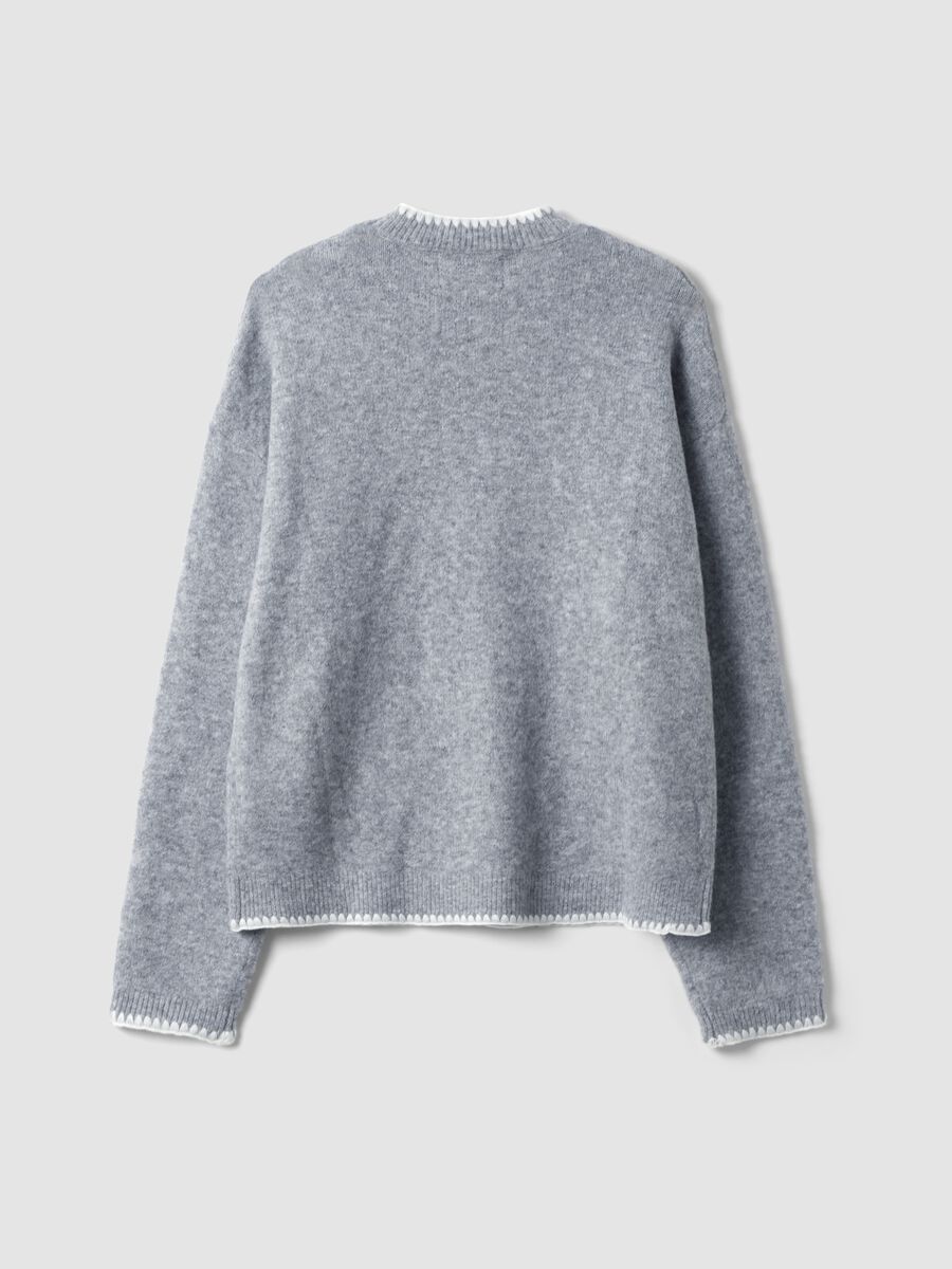 Grey stretch wool oversized jumper_6