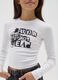 White long-sleeve t-shirt for girls in stretch cotton_2