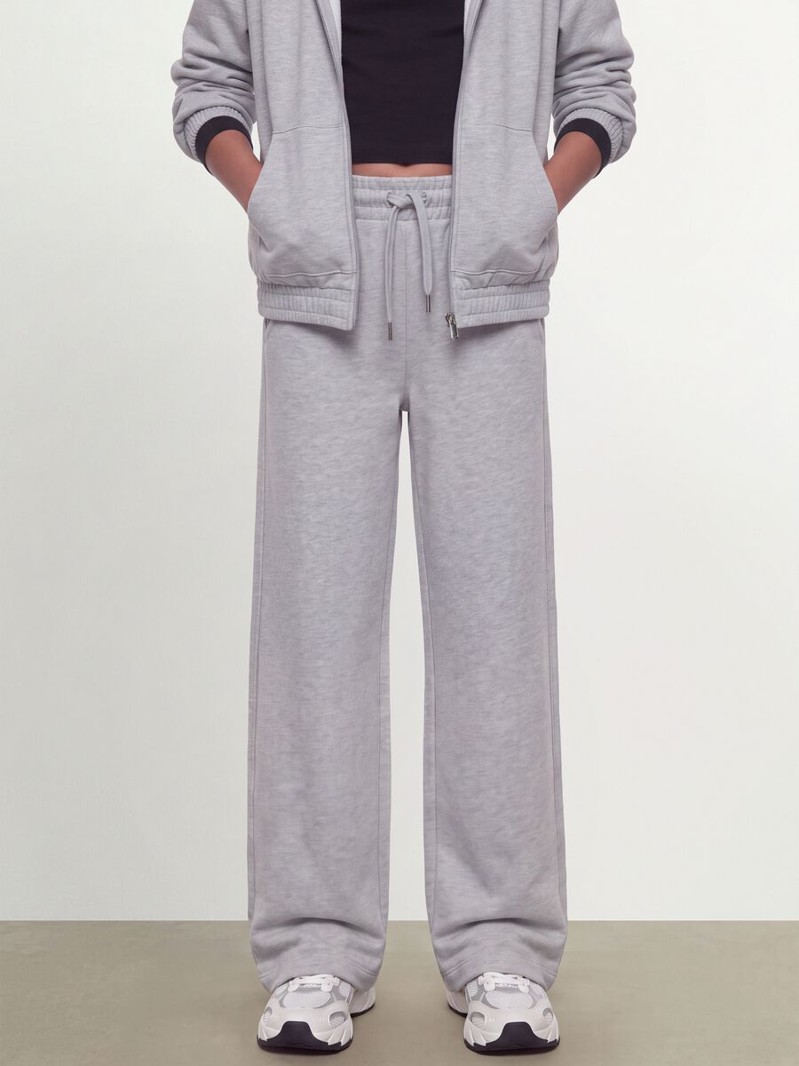 Graue Culotte-Hose aus reiner Bio-Baumwolle f&uuml;r M&auml;dchen_1