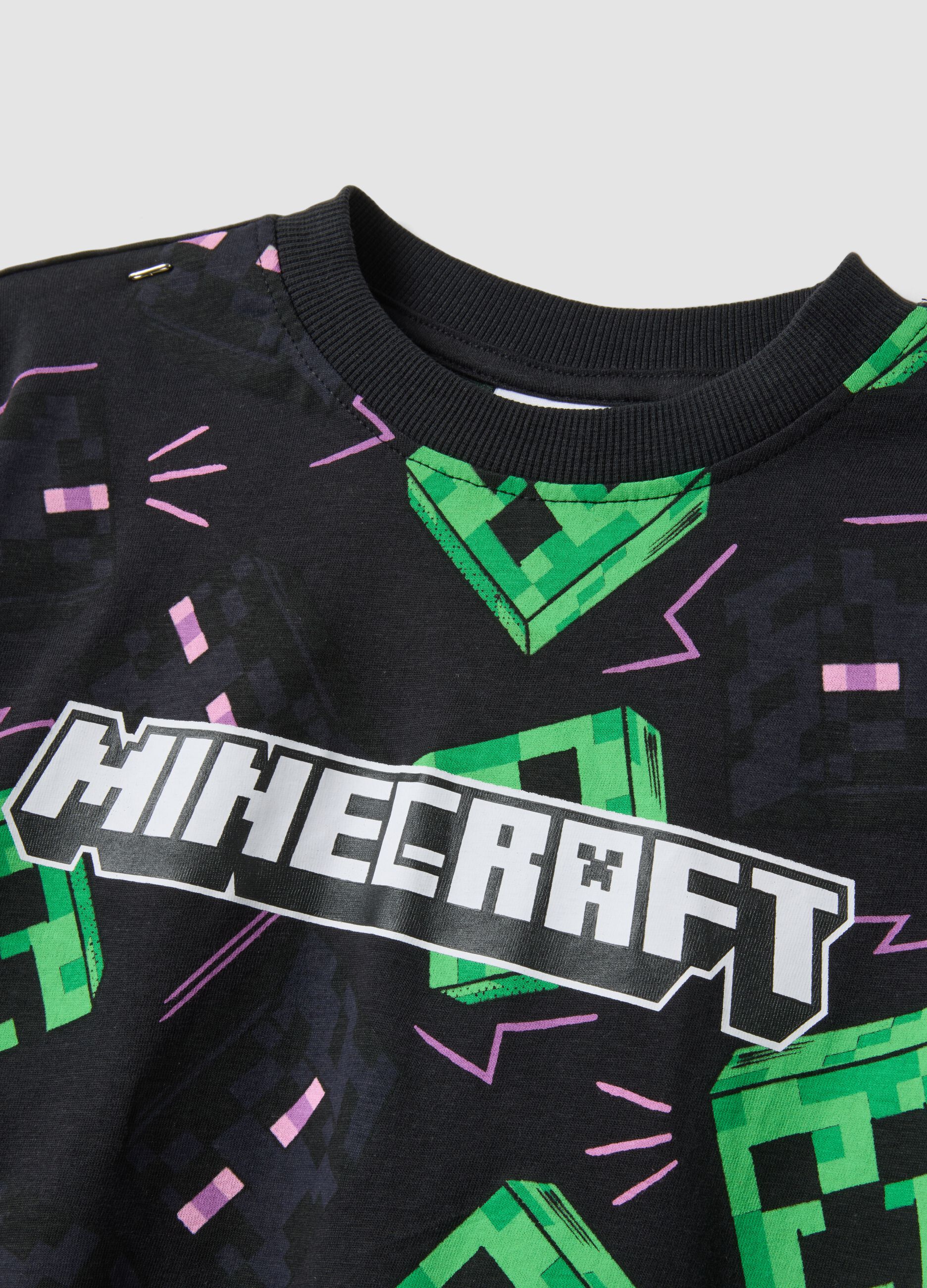 &Pi;&omicron;&lambda;ύ&chi;&rho;&omega;&mu;&omicron; &pi;&alpha;&iota;&delta;&iota;&kappa;ό T-shirt &alpha;&pi;ό 100% &beta;&alpha;&mu;&beta;ά&kappa;&iota; &mu;&epsilon; &sigma;&tau;ά&mu;&pi;&epsilon;&sigmaf; Minecraft