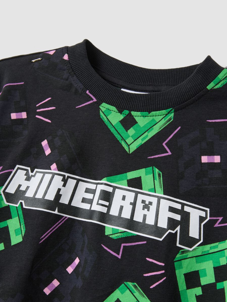T-shirt multicolore enfant en pur coton &agrave; imprim&eacute;s Minecraft_2