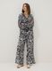 Pure cotton multicolour floral print V-neck shirt_1