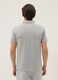 Grey stretch cotton polo with contrast piping_3