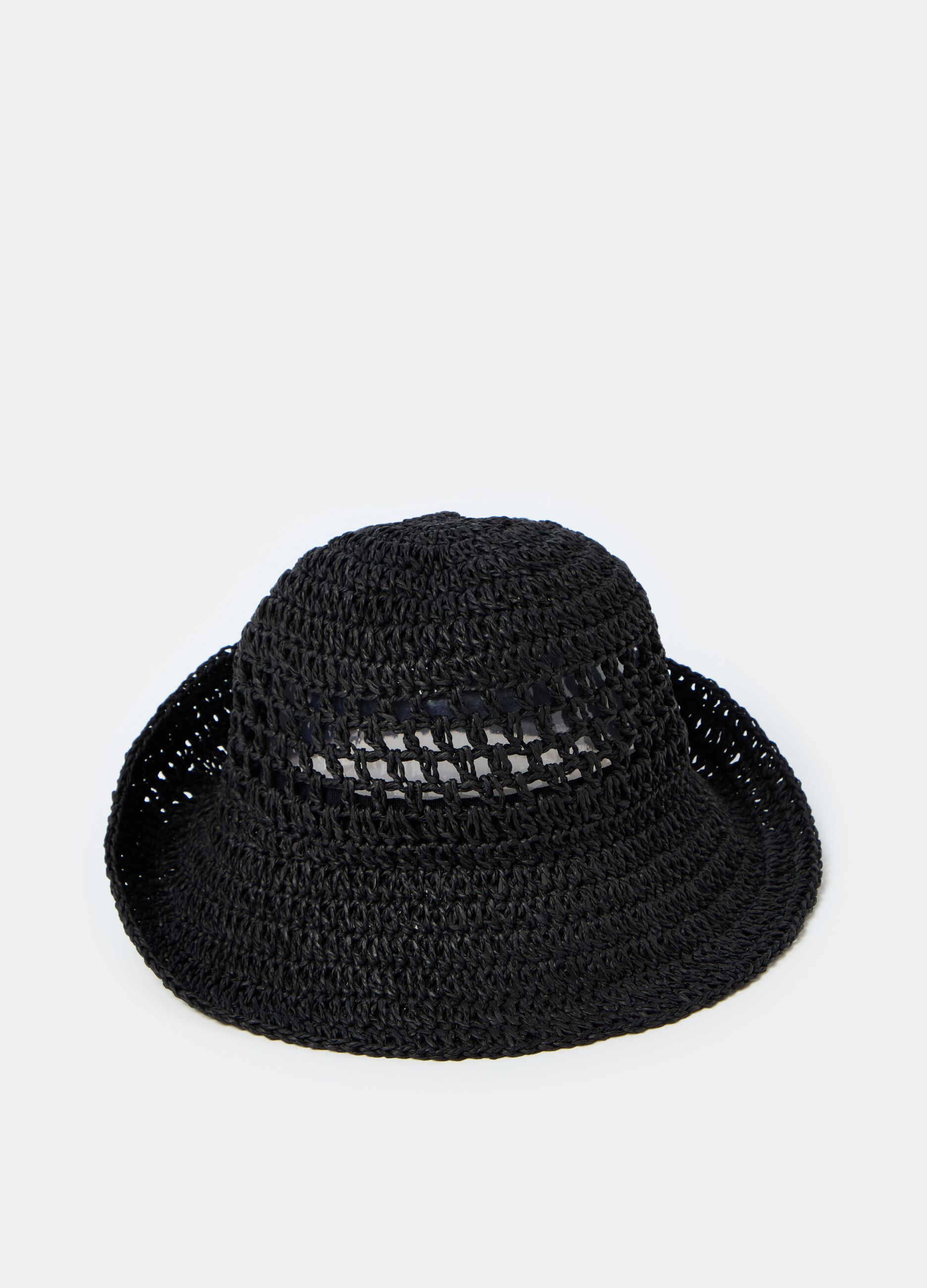 Sombrero de rafia calado