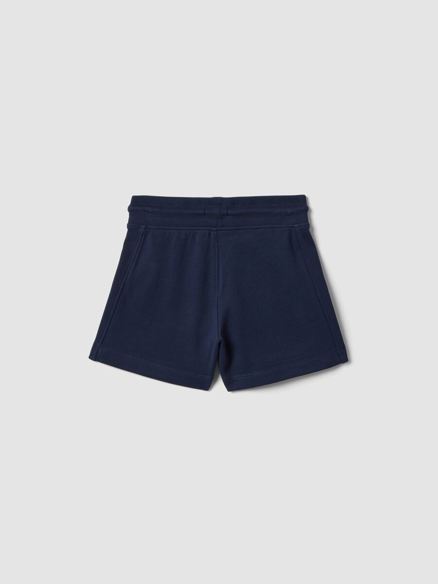 Girls&rsquo; blue 100% cotton shorts, regular fit_1