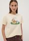 Beiges Regular-Fit-T-Shirt aus reiner Baumwolle mit s&uuml;&szlig;em Tier-Print_2