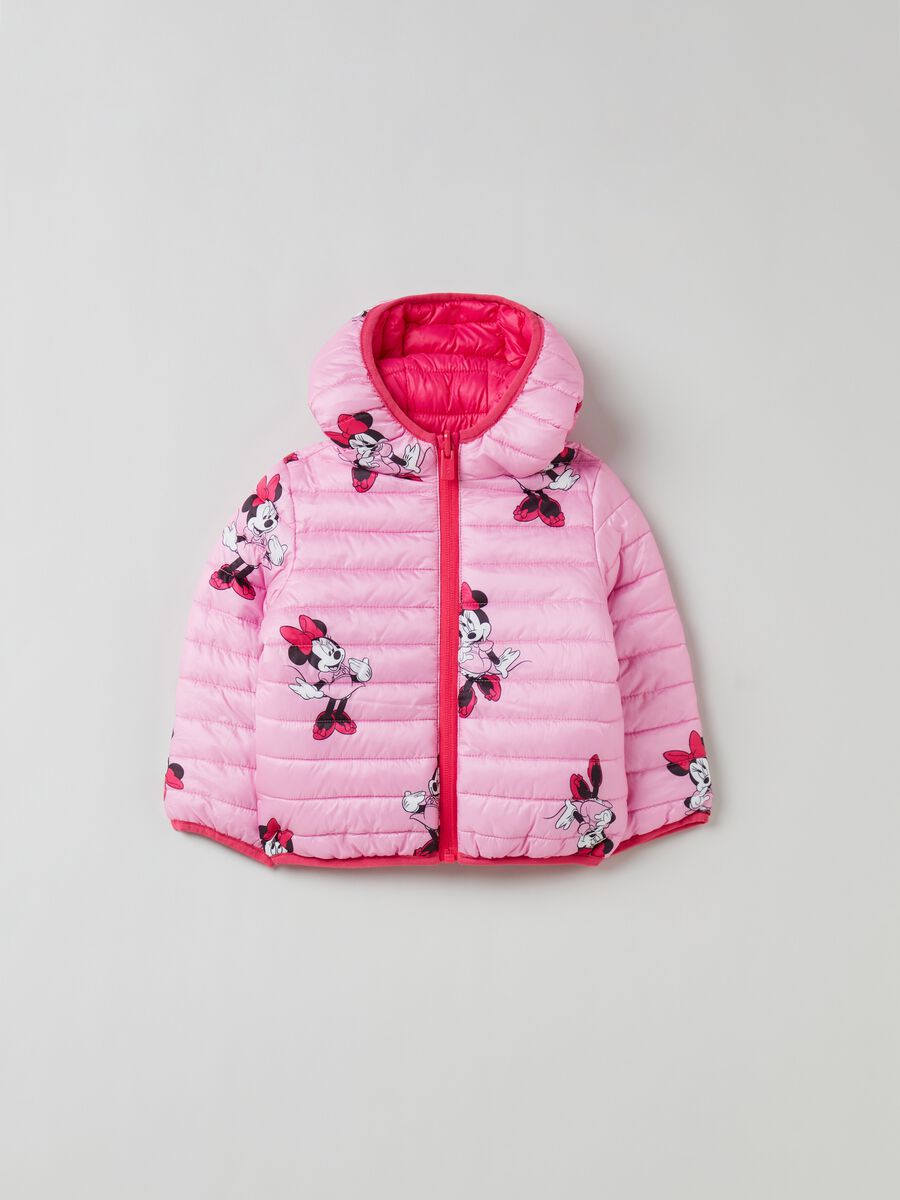 Double-sided down jacket with Minnie print_0