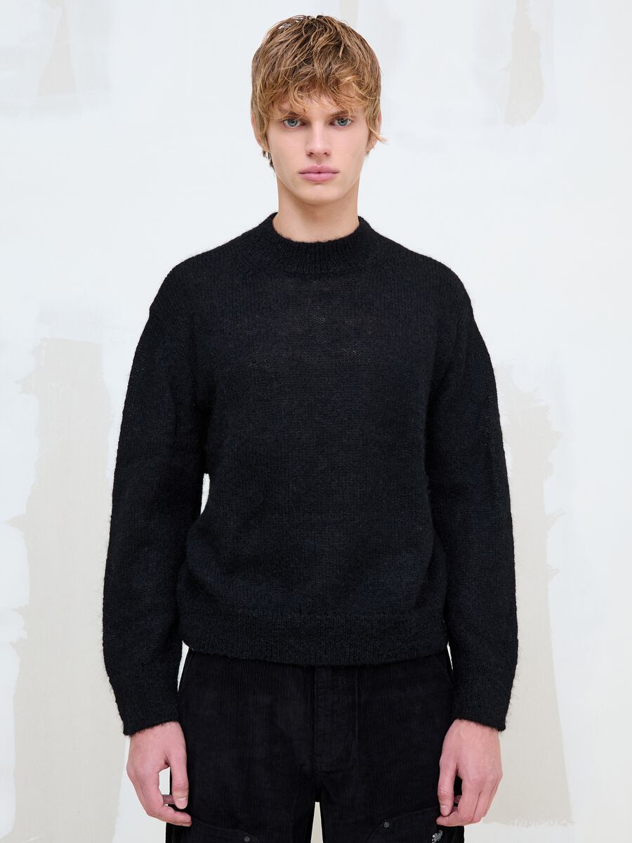 Black Mohair Crew Neck_3