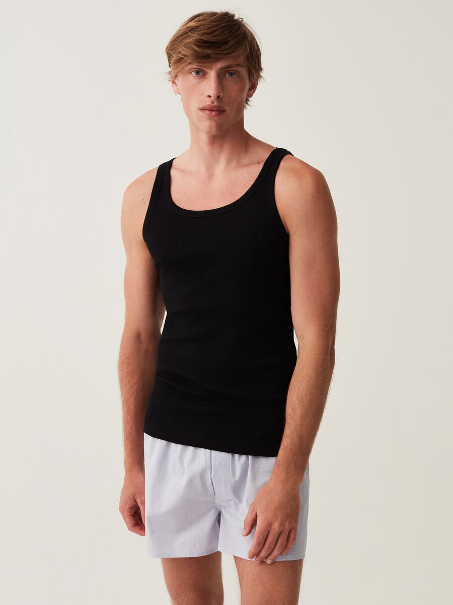 Racerback vests in organic cotton with fine ribbing_0
