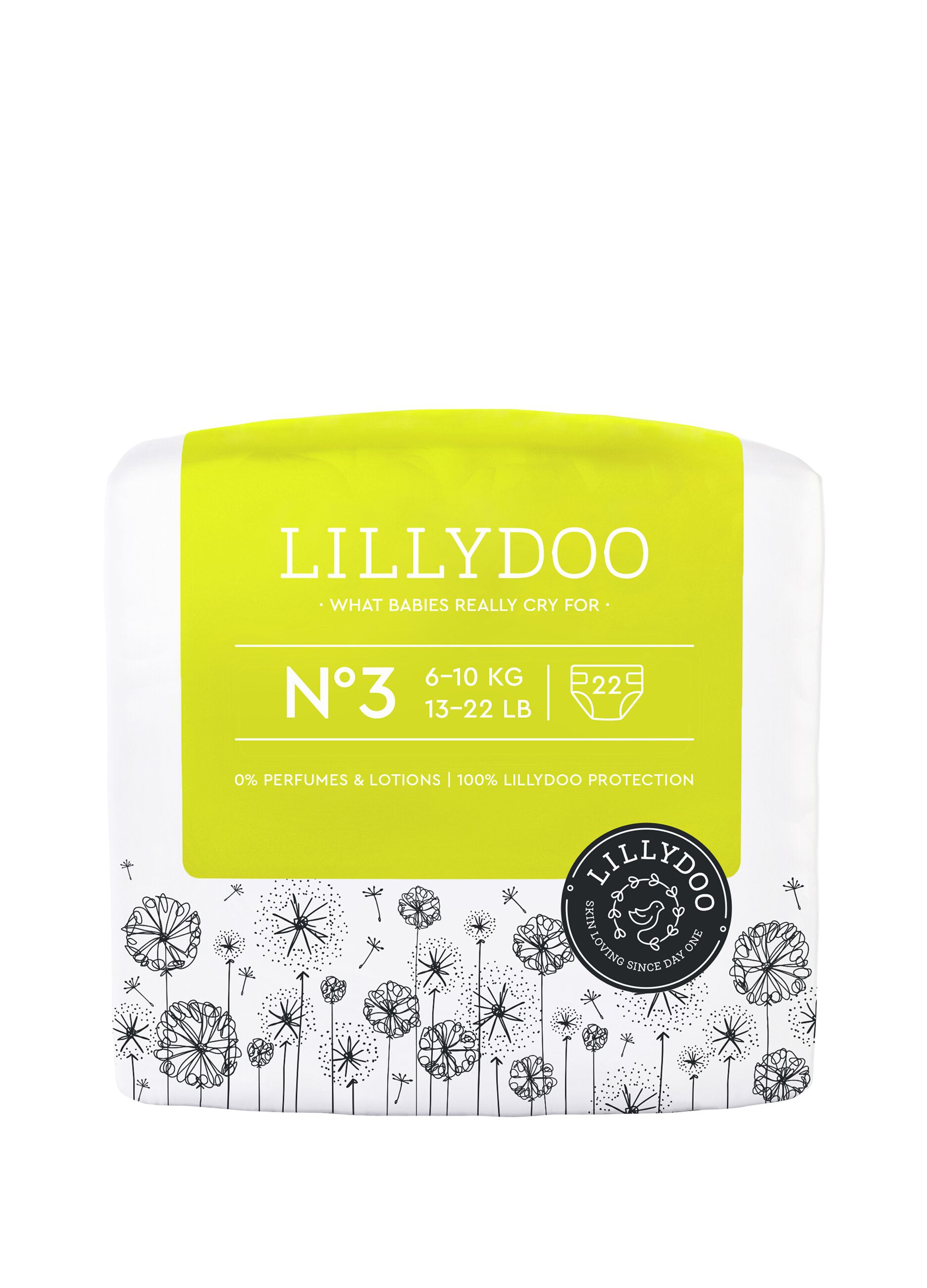 Pañales para pieles sensibles N° 3 (6-10 kg) Lillydoo