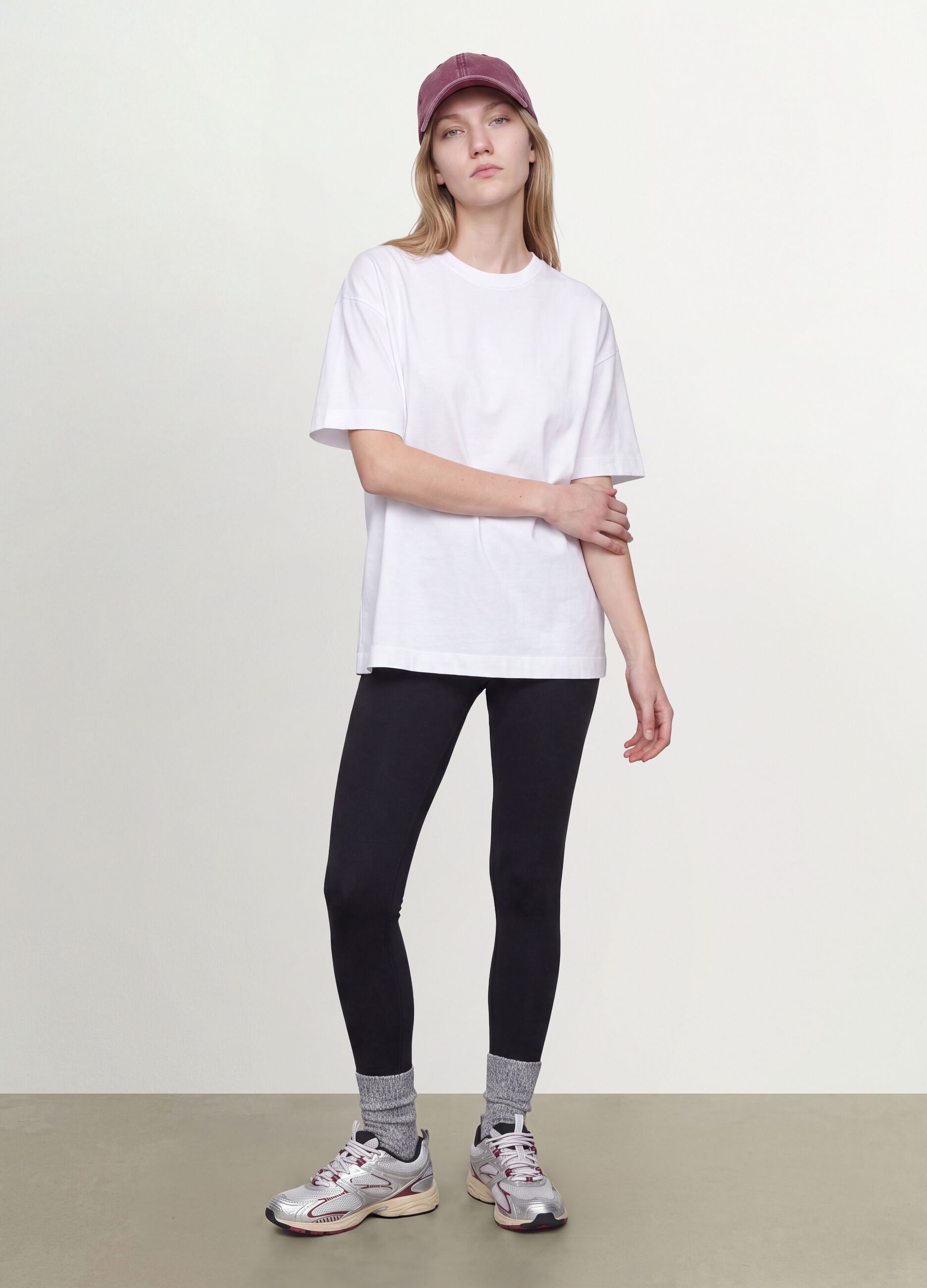Schwarze Slim-Fit Leggings aus elastischer Baumwolle