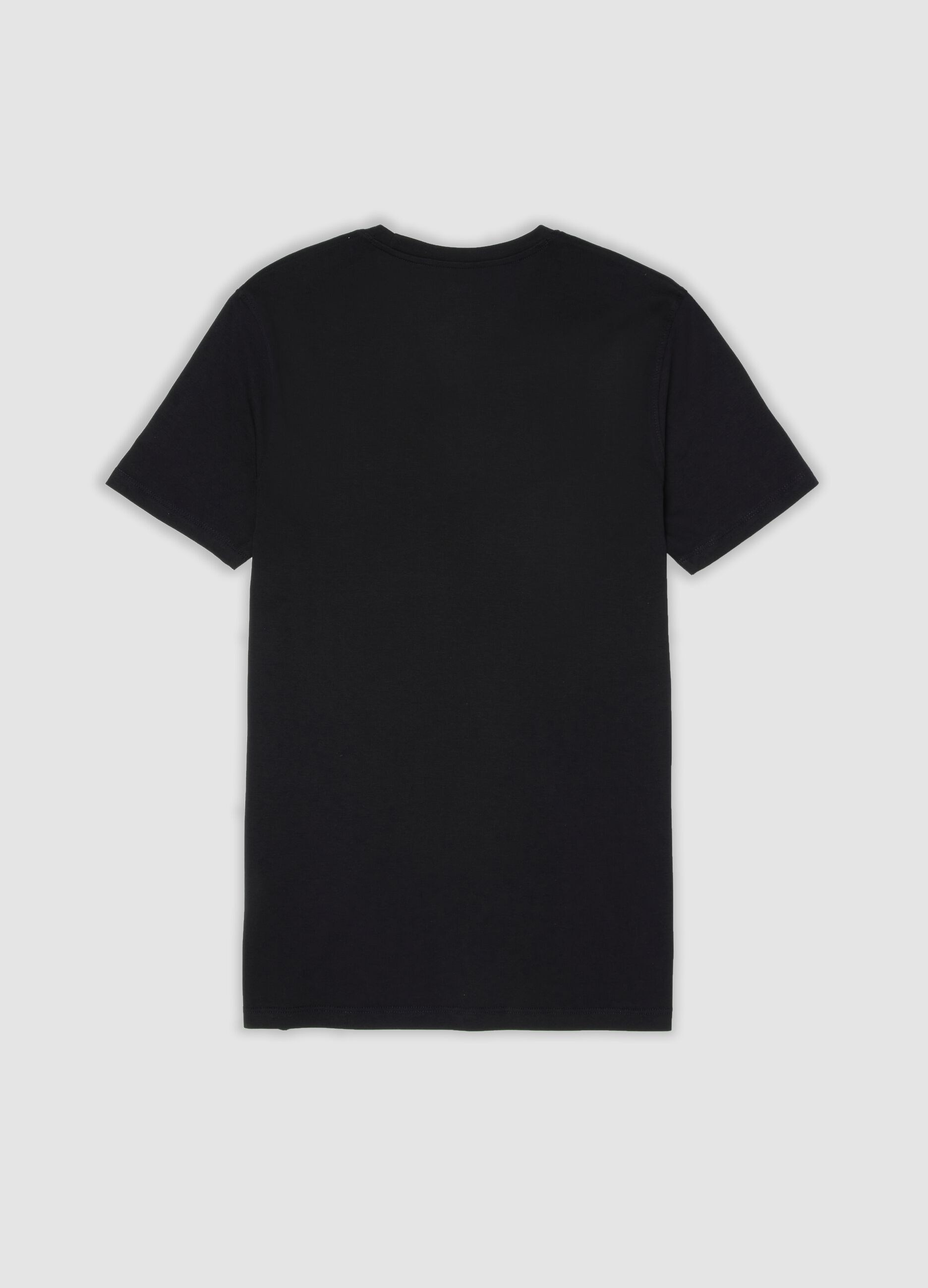 Black Supima cotton V-neck T-shirt, regular fit