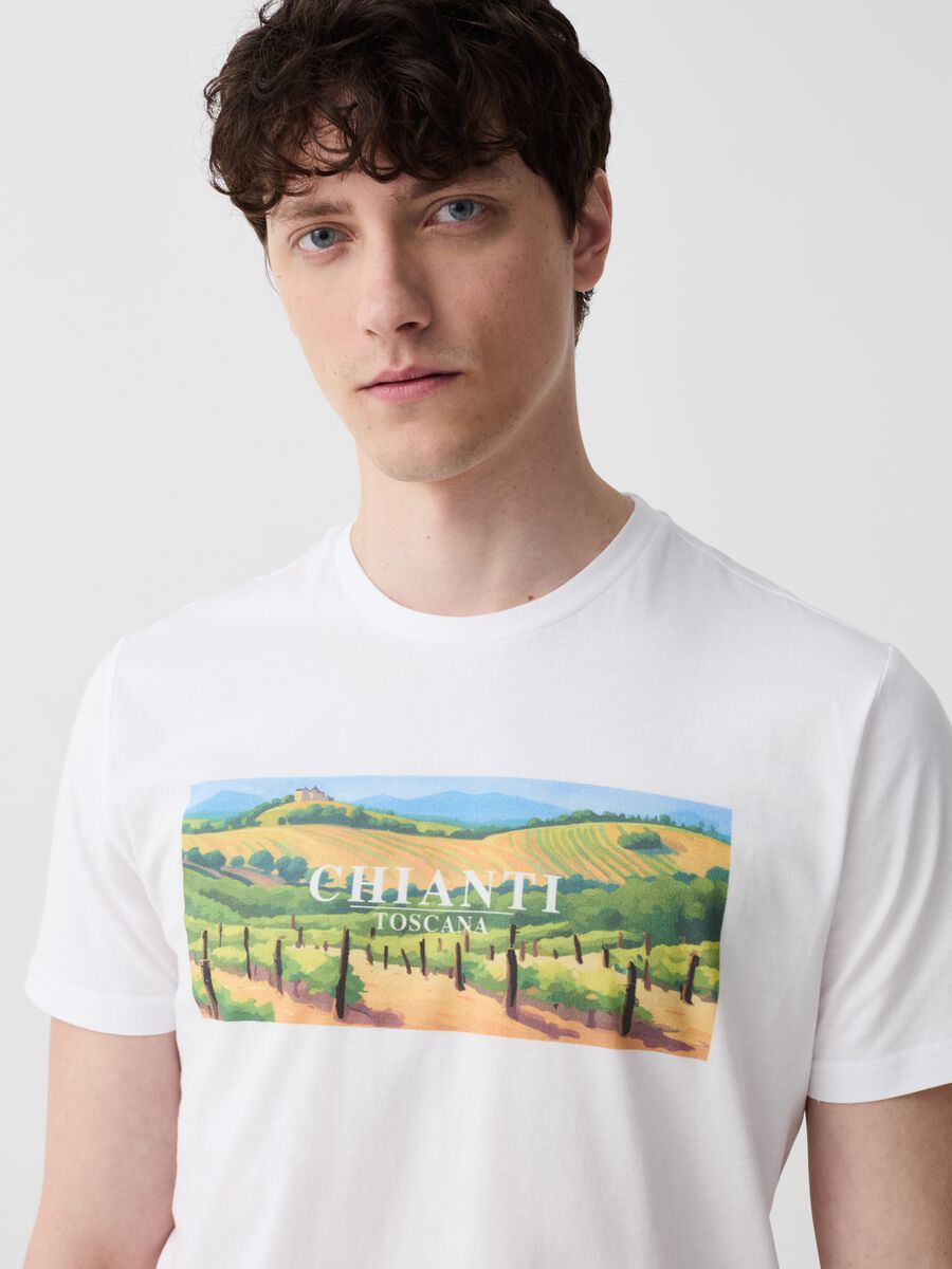 Cotton T-shirt with Chianti print_2