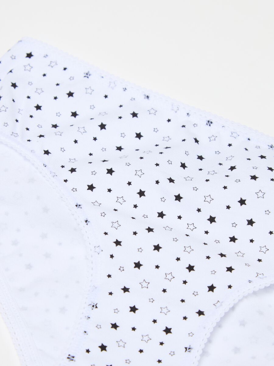 Organic cotton brief with stars print_2