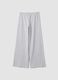 Grey cotton and viscose blend culotte-fit joggers for girls_5