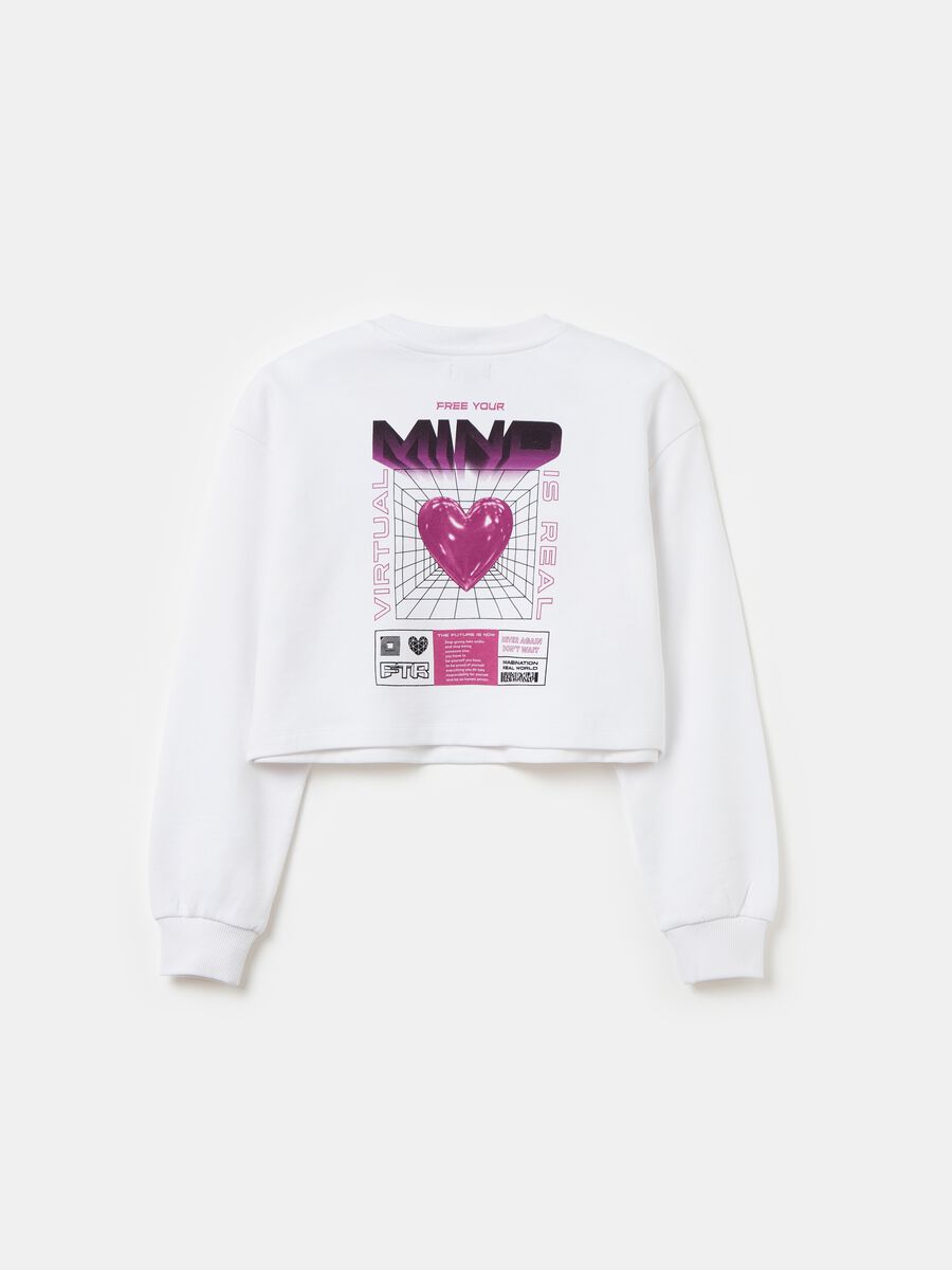 Cropped sweatshirt with print_1