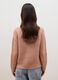 Rosa Rippstrickpullover aus elastischer Wolle, Regular Fit_3