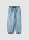 Kids' regular fit blue cotton jog denim_0