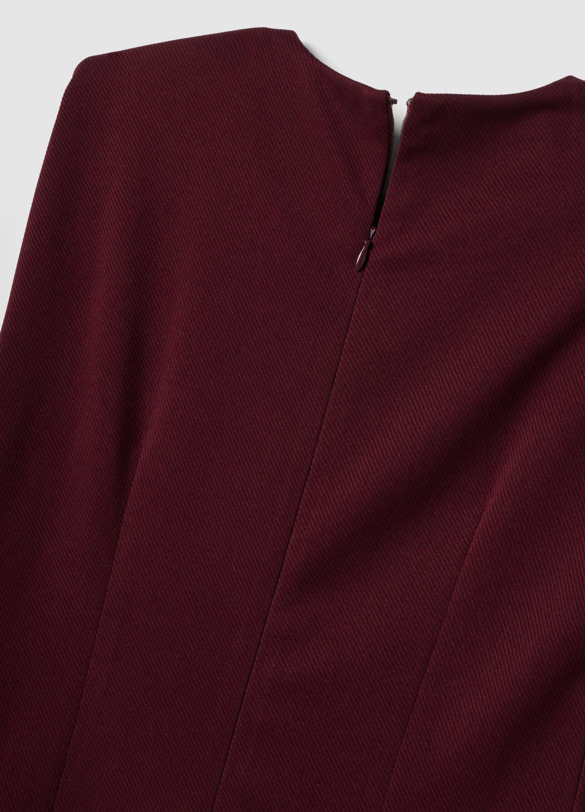 Rotes Midikleid aus Stretchmaterial, Slim Fit