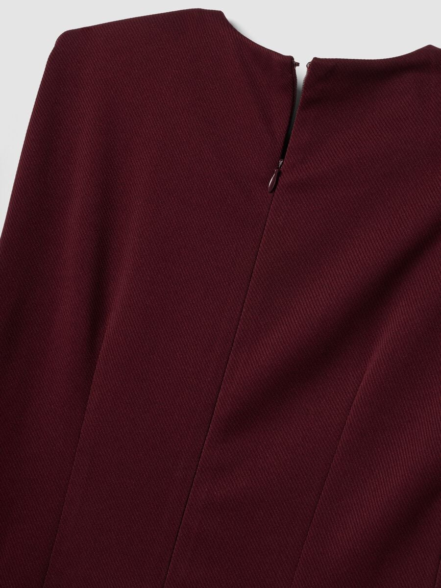 Rotes Midikleid aus Stretchmaterial, Slim Fit_6