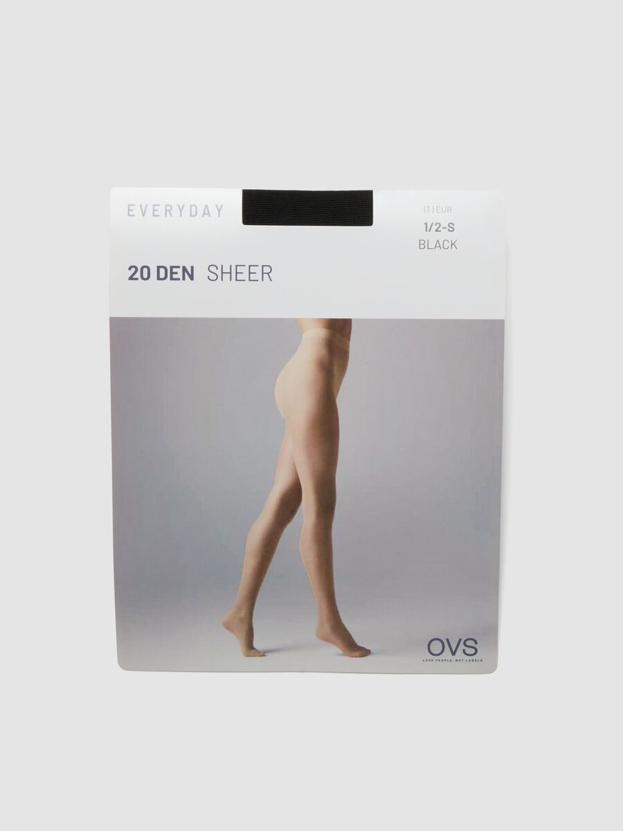 Black sheer stretch tights_0