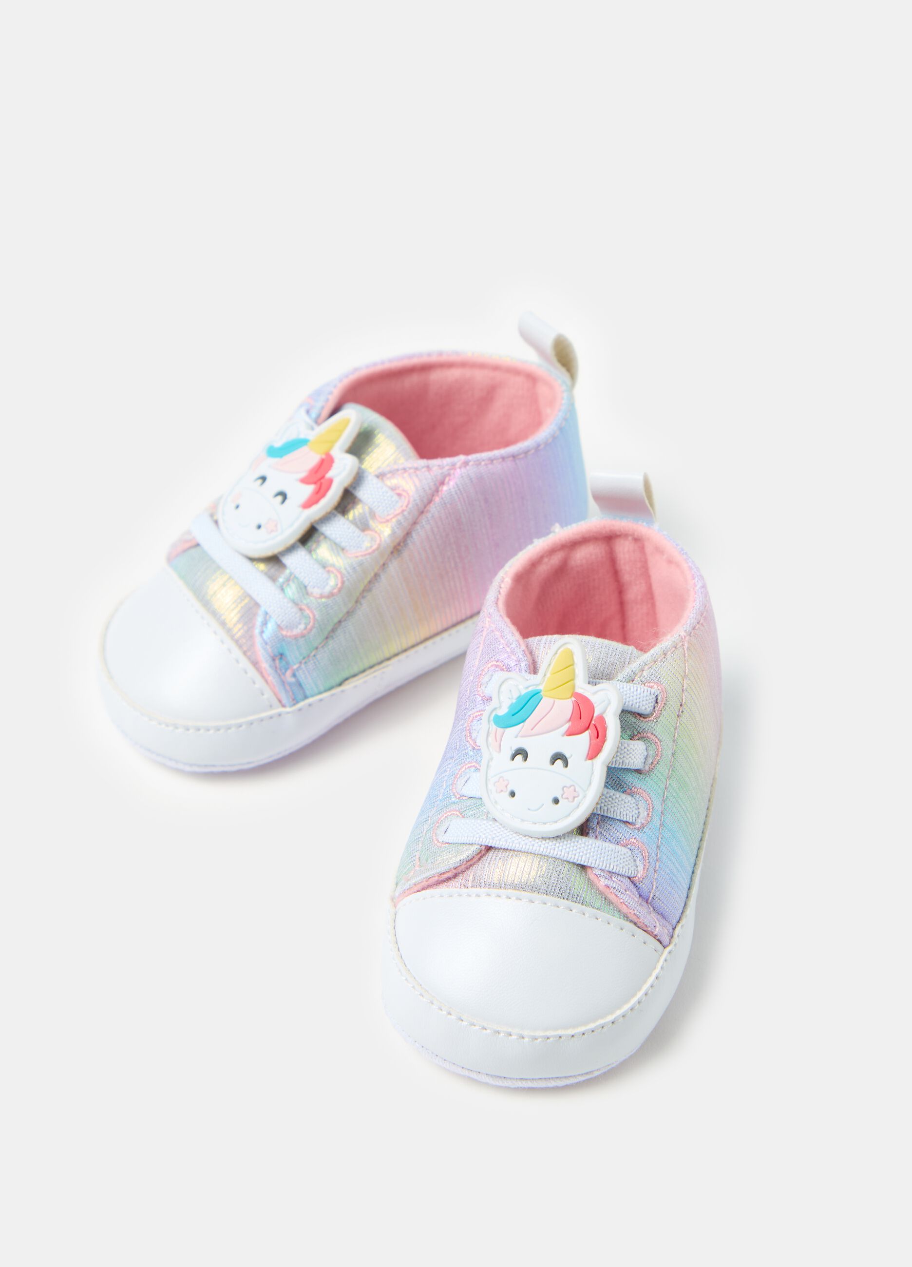 Rainbow sneakers with unicorn
