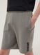 Oversize fit grey pure cotton shorts for boys_2