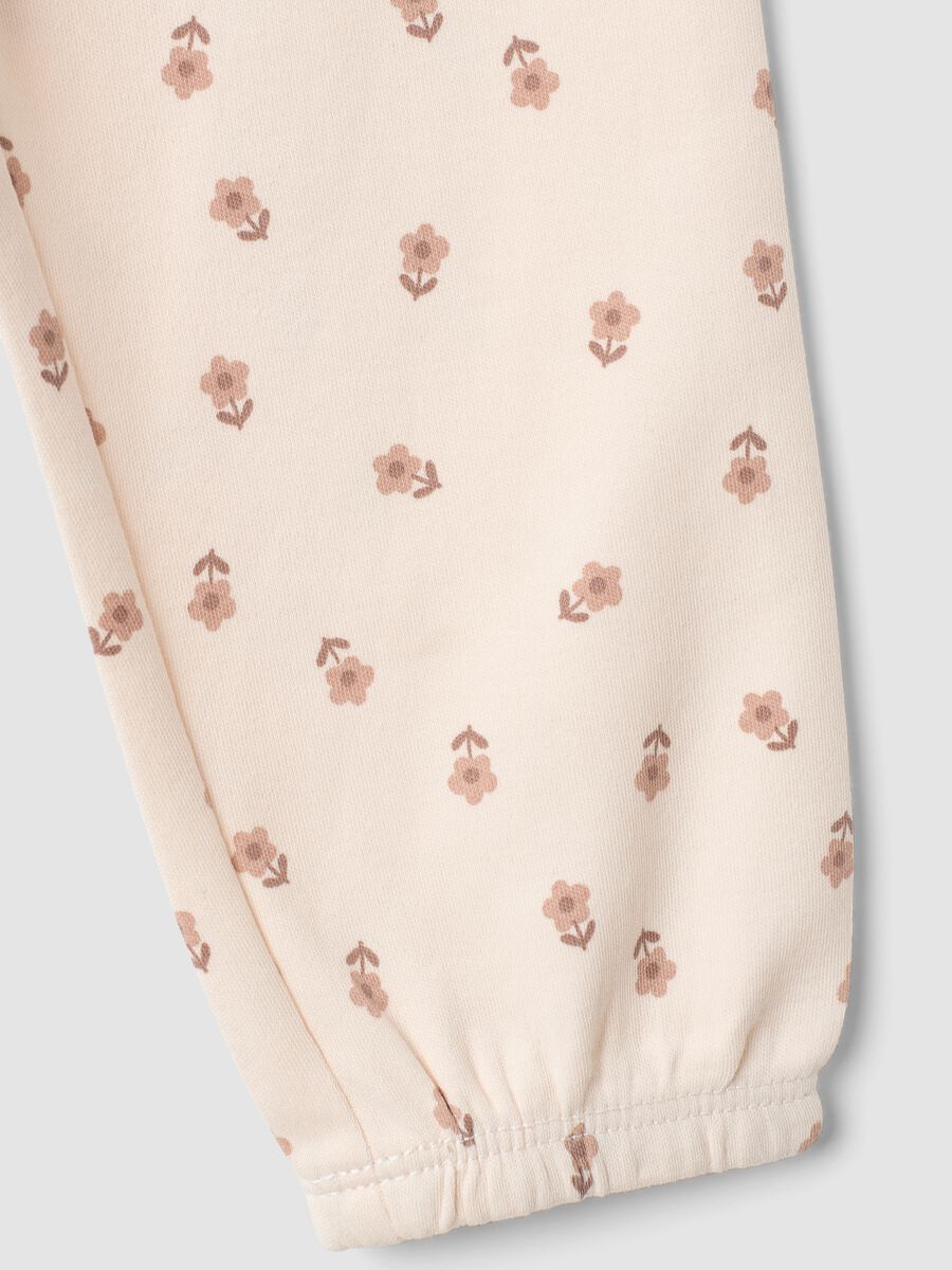 Pink organic cotton floral-print pyjamas for baby girl and toddler_3