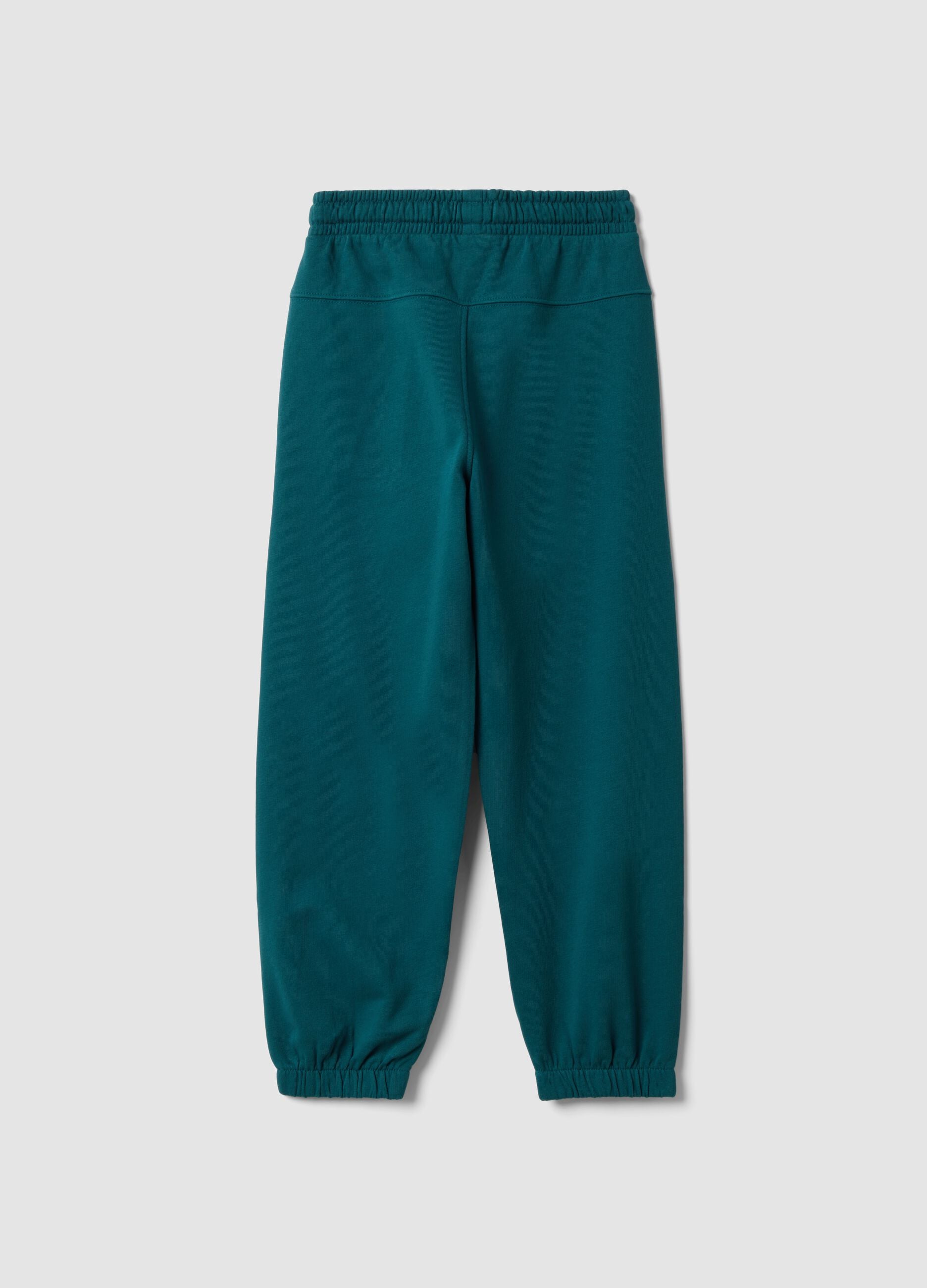 Blaue Jogginghose aus reiner Baumwolle