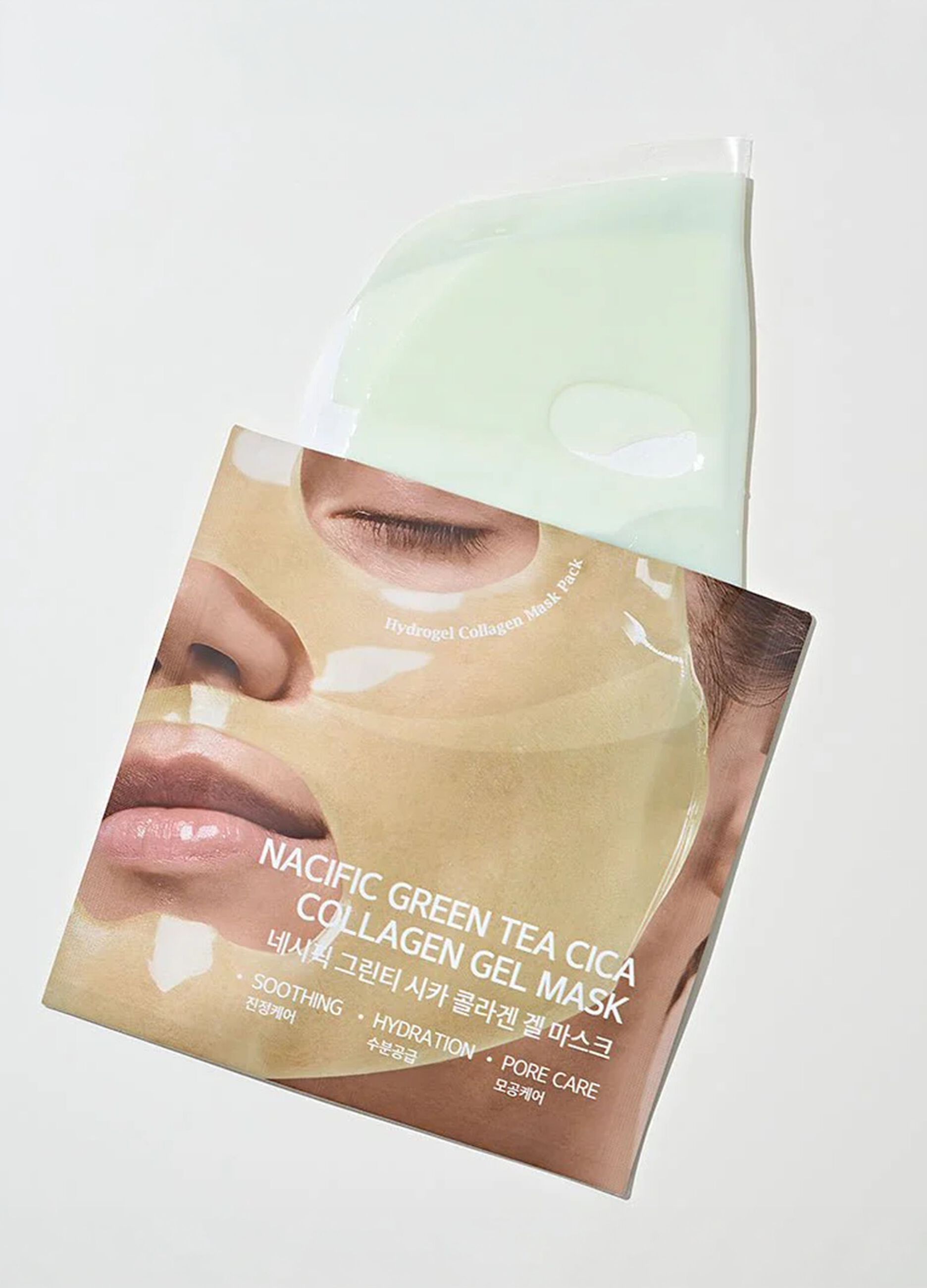 Hydrogel Mask &ndash; Green Tea Extract, Cica Complex & Water-Soluble Collagen &ndash; Korean Skincare