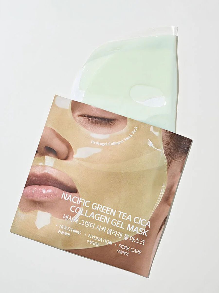 Hydrogel Mask &ndash; Green Tea Extract, Cica Complex & Water-Soluble Collagen &ndash; Korean Skincare_0