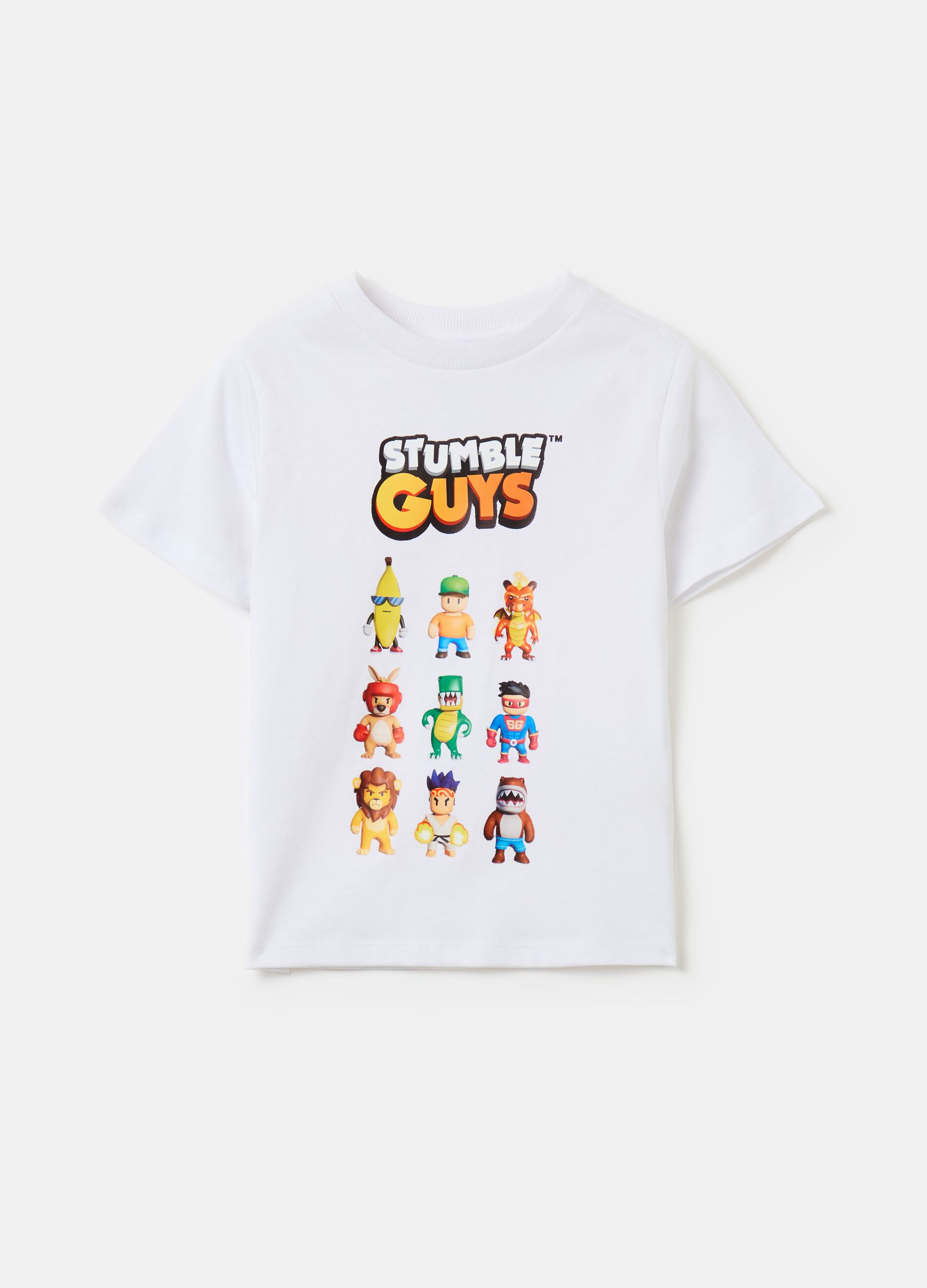 T-shirt with Stumble Guys characters print