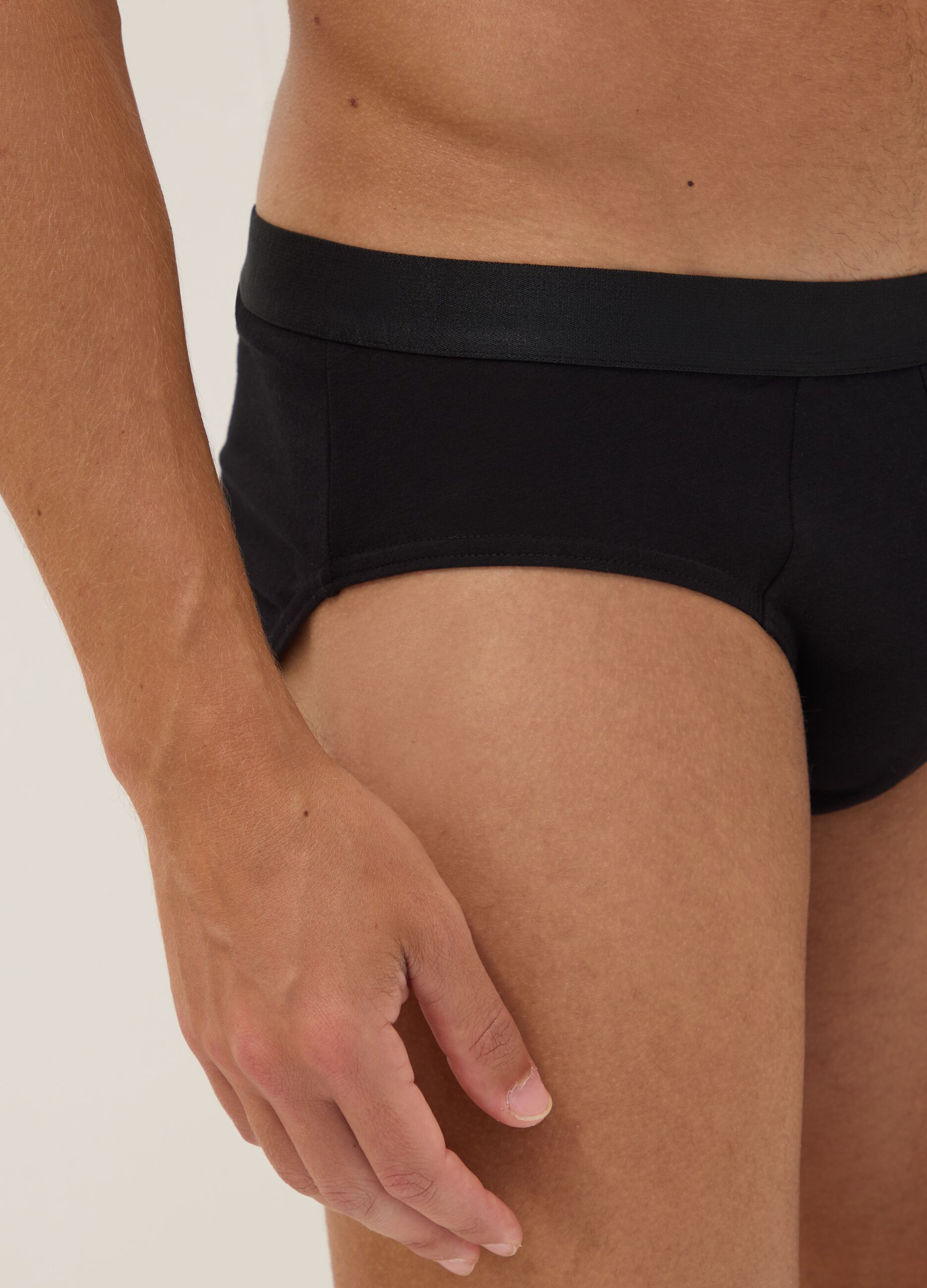 3-pack of black organic cotton briefs