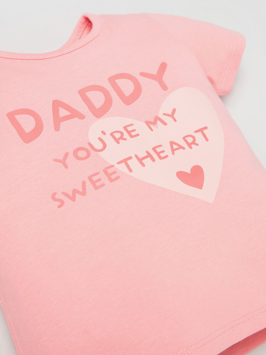 Cotton T-shirt with Father's Day print_1