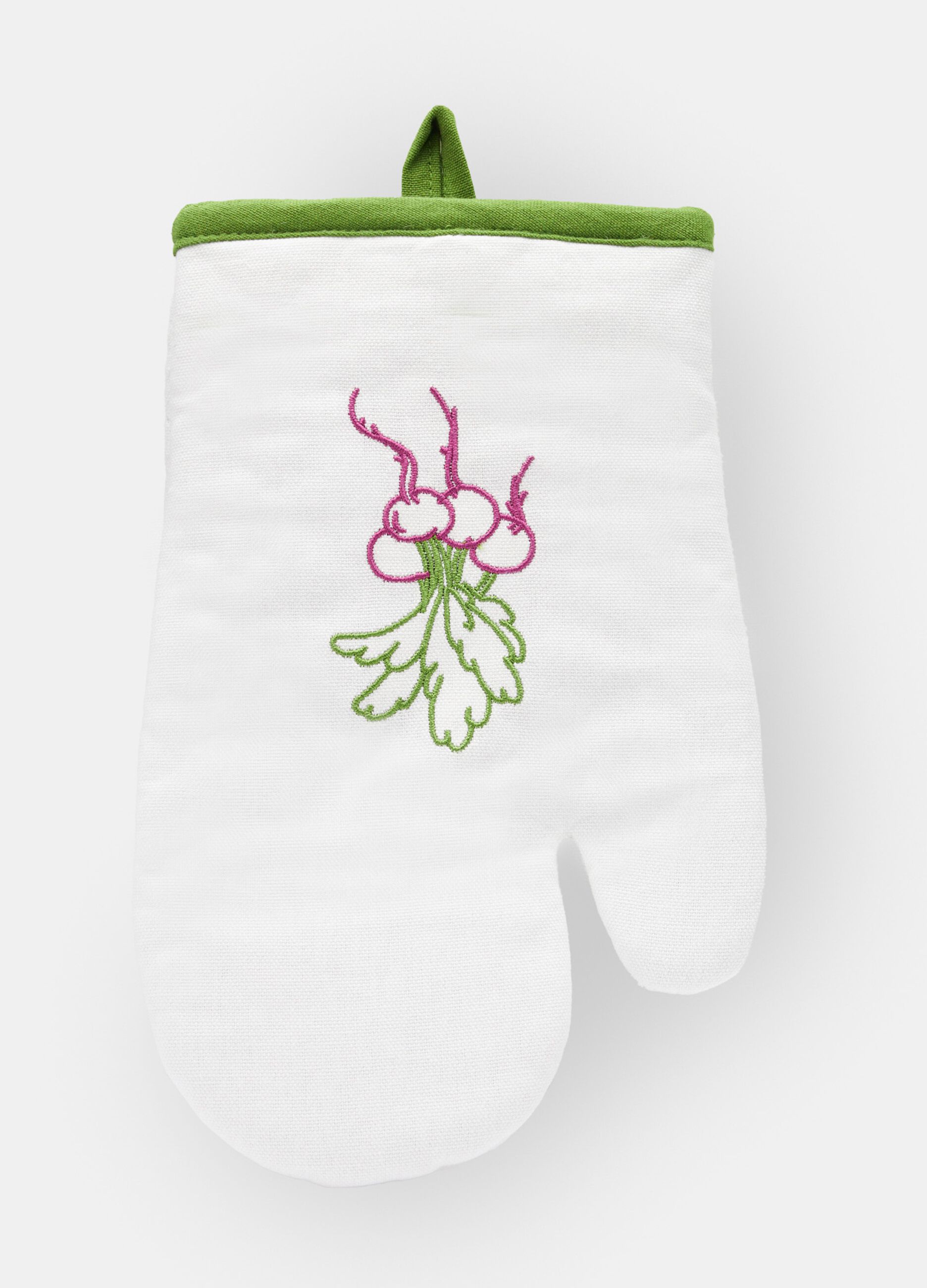Cotton glove with embroidery