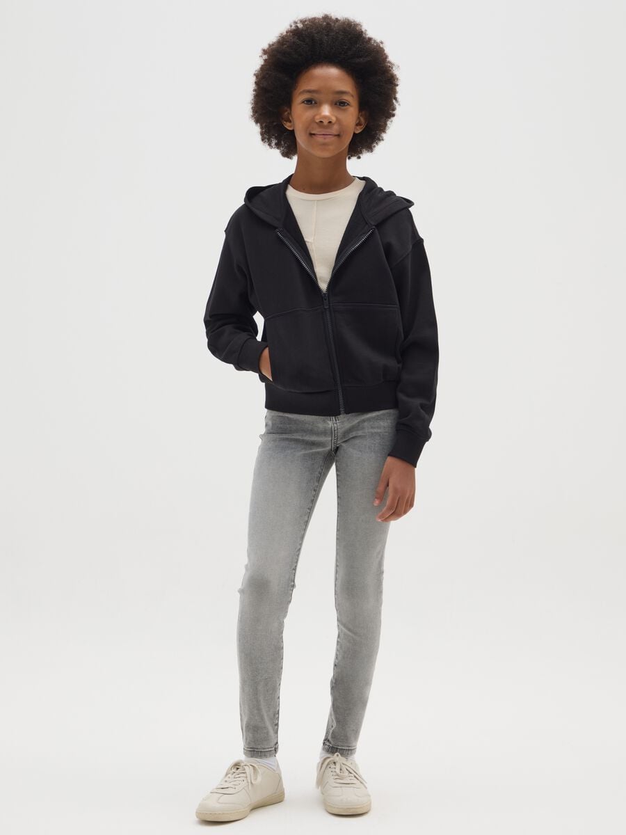 M&auml;dchen-Jeans in grauem Denim, Skinny Fit_0