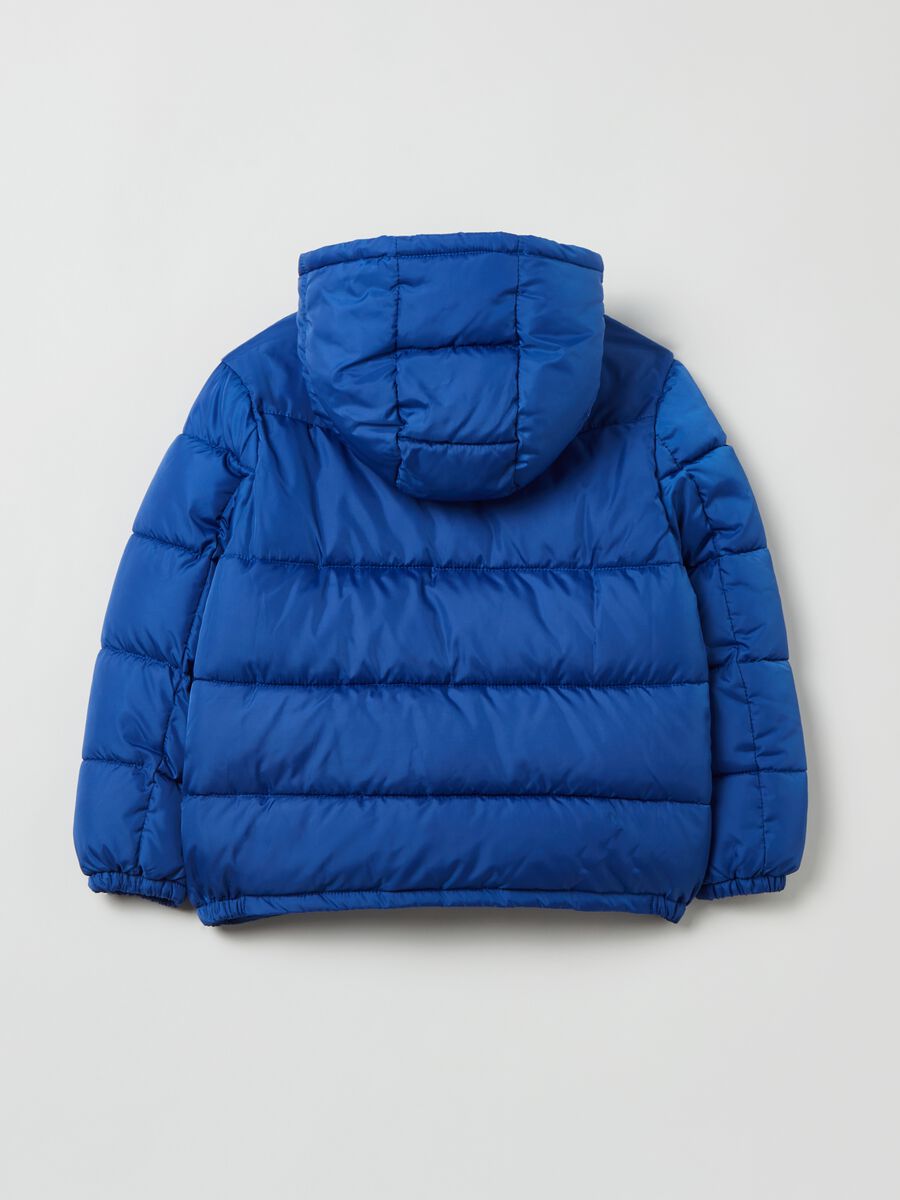 Quilted down jacket with hood_1