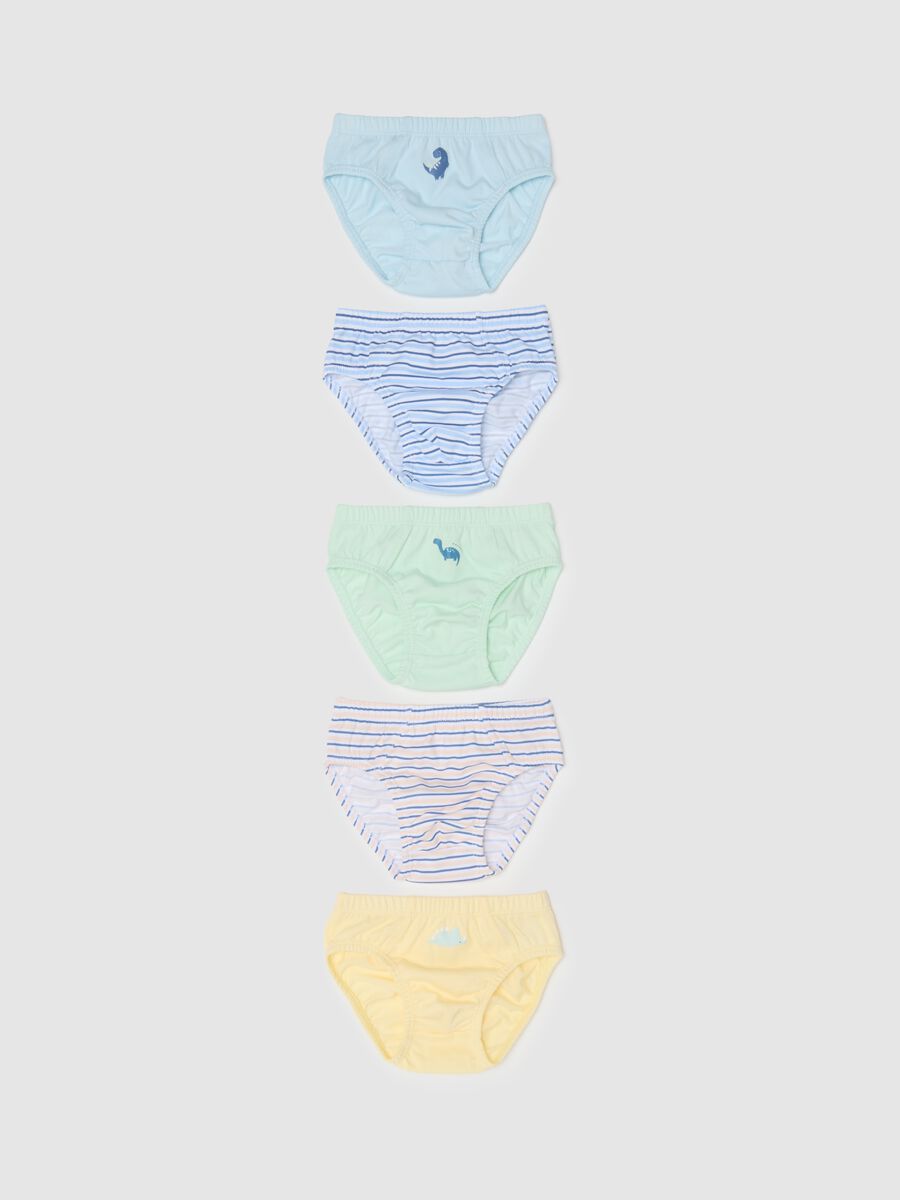 Multipack of multicoloured pure cotton regular fit panties for newborns_0