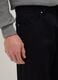 Schwarze Regular-Fit-Hose aus reiner Baumwolle_3