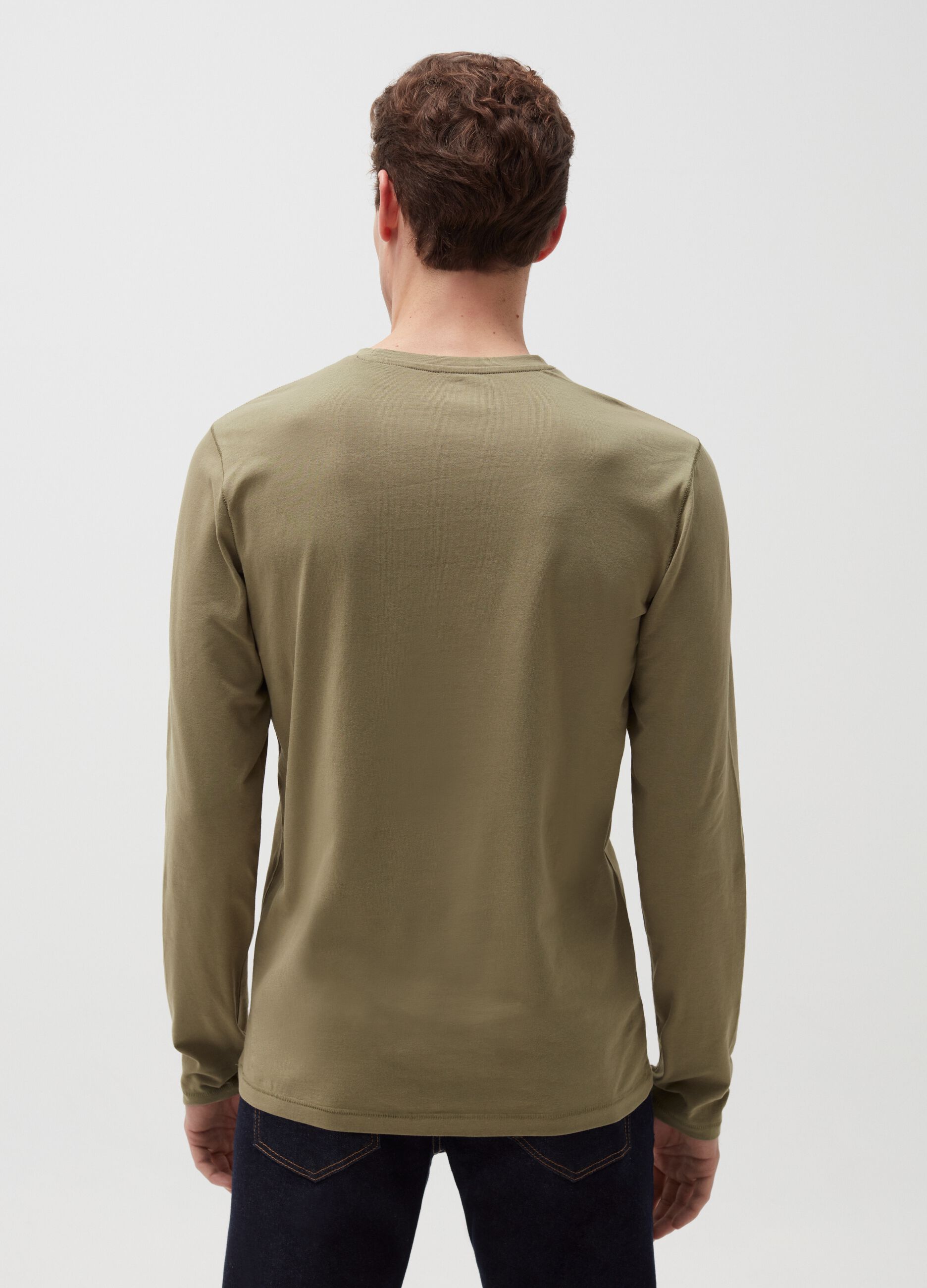 Stretch T-shirt with long sleeves