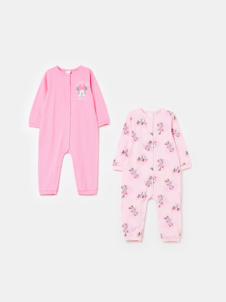 Two-pack organic cotton onesies with Minnie Mouse print_0