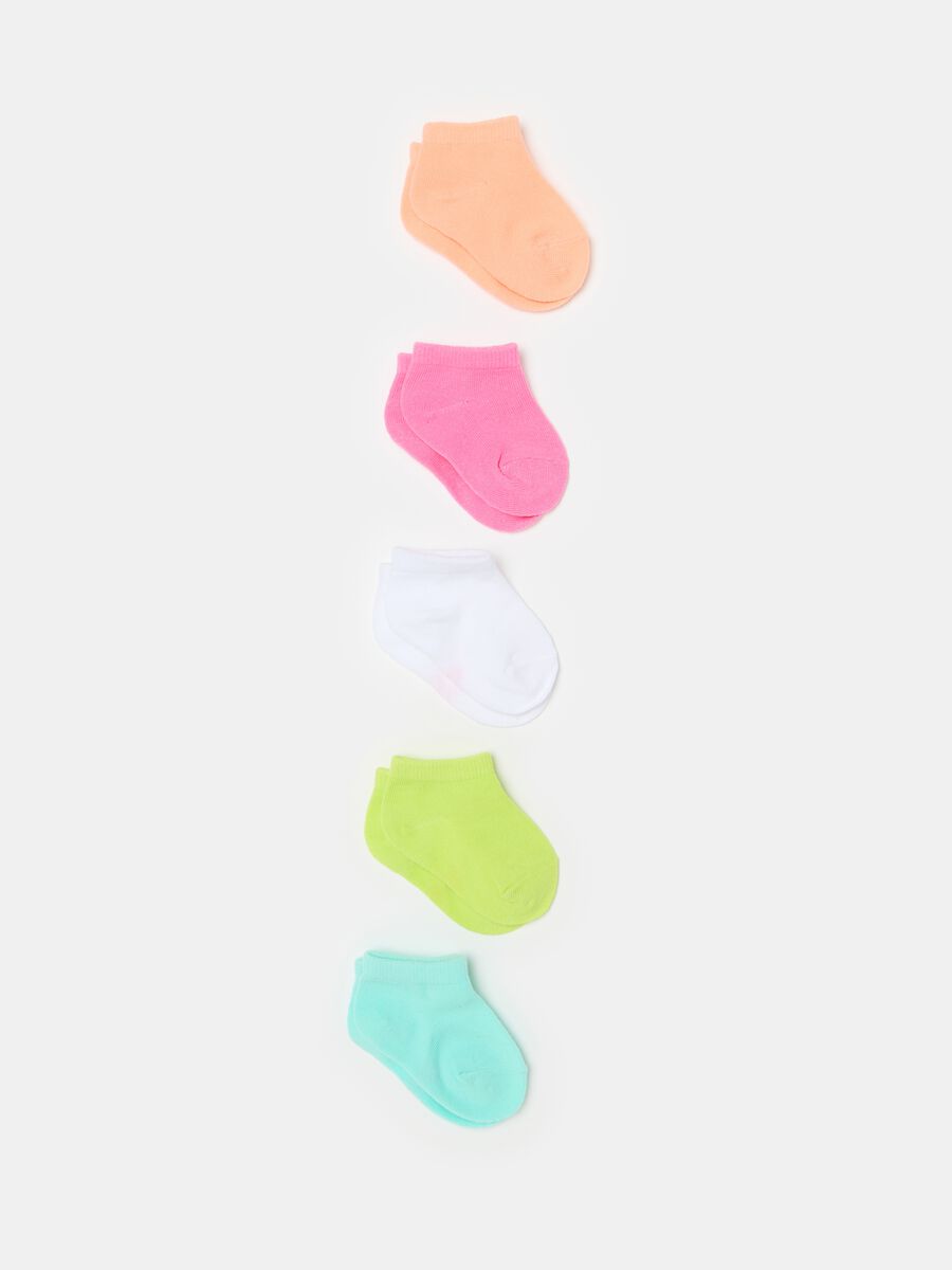 Five-pair pack short socks in organic cotton_0